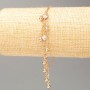 Bransoletka Xuping z pozłoceniem 18K, długość 18–20 cm, grubość około 1,5 mm, z kuleczkami o średnicy 4 mm, z białymi kryształami