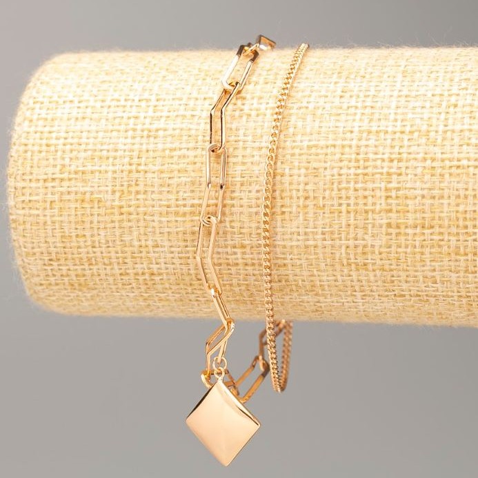 Bransoletka Xuping z pozłoceniem 18K, długość 17–21 cm, grubość 5 mm +