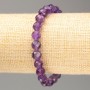 Bransoletka z naturalnego ametystu fasetowana kulka, średnica 8 mm, długość 18 cm, na gumce