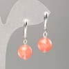 Kolczyki z chalcedonu sztucznego – gładkie kulki, średnica około 12 mm, długość 31 mm+