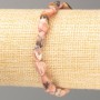 Bransoletka z naturalnym kamieniem rodokrozitem, galetowanym, o wymiarach 10×6 mm, długość 18 cm