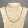 Naszyjnik z nefrytu, naturalny kamień, gładkie cylindryczne koraliki o średnicy 10×6 mm, długość 50 cm ±