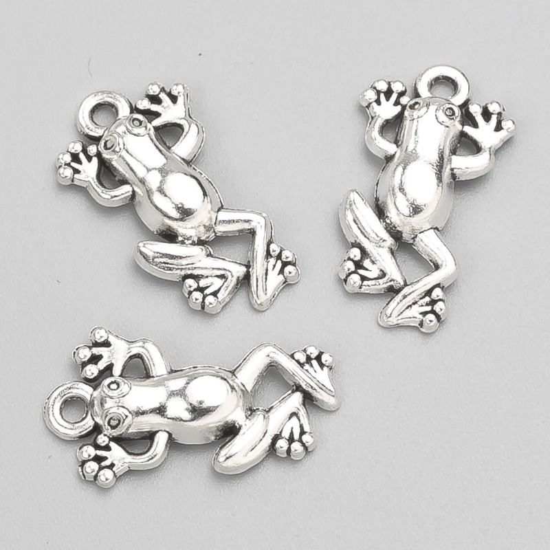Zawieszka biżuteryjna «Żaba» 20×12 mm, opakowanie 16 szt.