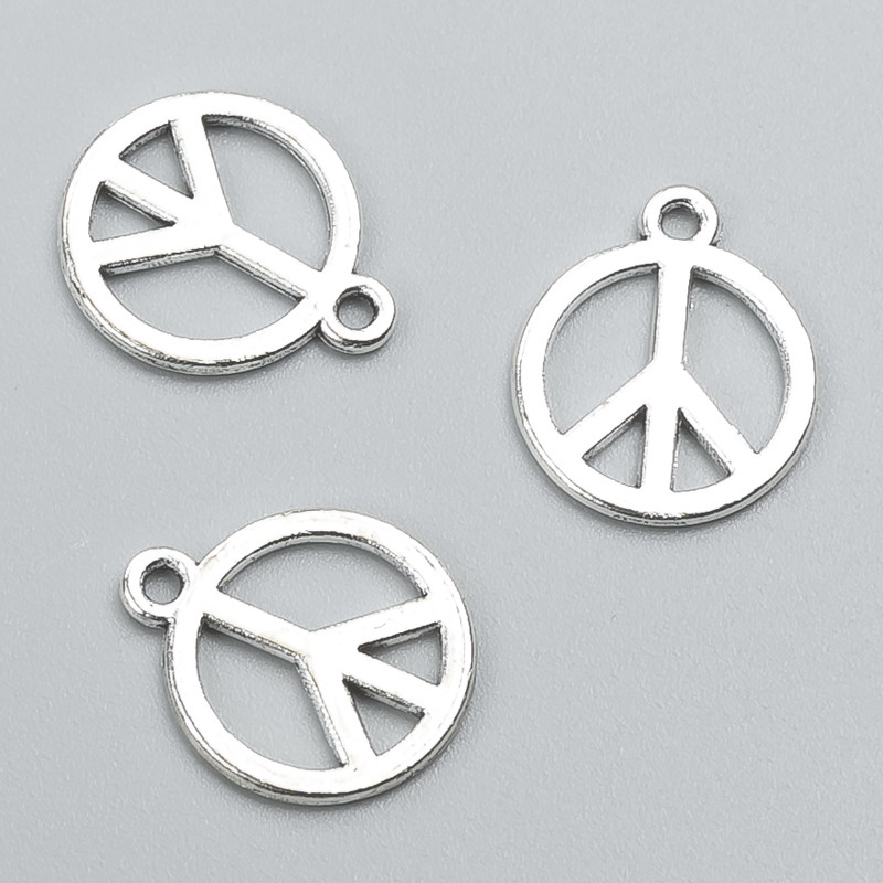 Zawieszka do biżuterii Znak pokoju 17×14 mm, opakowanie 27 szt. +- 20 g