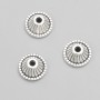 Końcówka do biżuterii, kolor metalu srebrny, średnica 10×5 mm (±), opakowanie 20 g, 30(±) szt.