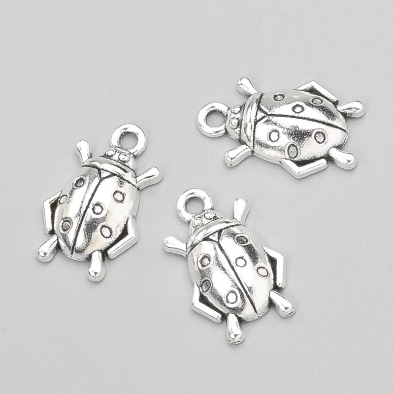 Zawieszka z elementów jubilerskich – Biedronka, 18×11 mm, opakowanie 20 szt.