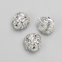 Koralik-wkładka Lew, średnica 12×11×8 mm, masa 20 g, 9 szt. ± kolor metalu "srebro"