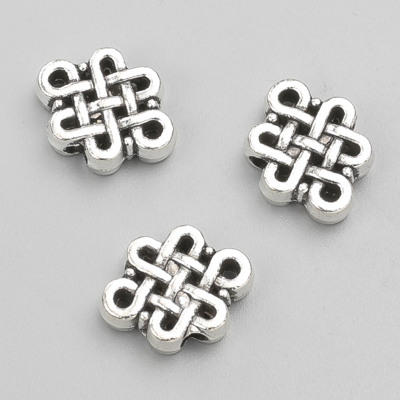 Koralik-wstawka, średnica 16×12×4 mm, opakowanie 20 g, 9 szt. ±, kolor metalu srebro