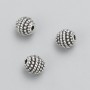 Koralik-wstawka srebrzysta, średnica 8 mm +/- fasetowana, opakowanie 20 g, 15 sztuk, kolor metalu 'srebro'
