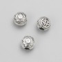 Koralik-wstawka do biżuterii, średnica 8×7 mm, +/- opakowanie 20 g, 19 szt., kolor metalu: srebro