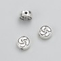 Koralik-wkładka, zapięcie koralikowe, średnica 8×3 mm ±, opakowanie 20 g, 23 szt., kolor metalu: srebro
