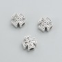 Furnitura koralik-wkładka Krzyż, średnica 9x9x4,5 mm, opak. 20 g, 18 szt. +- kolor metalu "srebro"