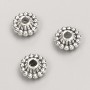 Koralik-wkładka, średnica 11×6 mm, opakowanie 20 g, 16 szt. ±, kolor metalu: srebrny