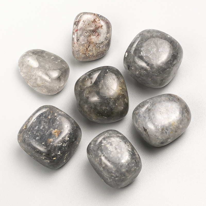 Pamiątkowy naturalny kamień - kwarc dymny fasetowany 22×19 mm (+-), opakowanie 100 g