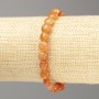 Bransoletka z karneolu – naturalny kamień fasetowany na gumce, długość 18 cm, średnica 7×8 mm