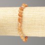 Bransoletka z karneolu – naturalny kamień, fasetowany na gumce, długość 18 cm, średnica 10×6 mm