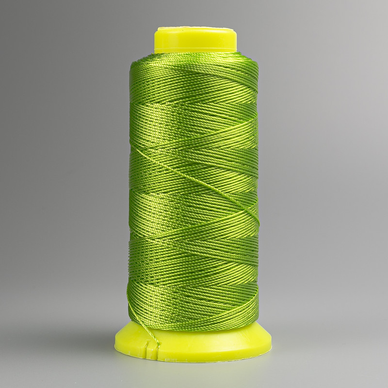 Nitka bobinowa zielonego koloru, średnica 0,9 mm, nylon do rękodzieła, 300 m
