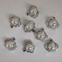Zawieszka Korona w odcieniu srebra z koralikiem, średnica 18 mm, długość 17 mm, średnica 1,5 mm, pakowanie 7 szt. (+ -)