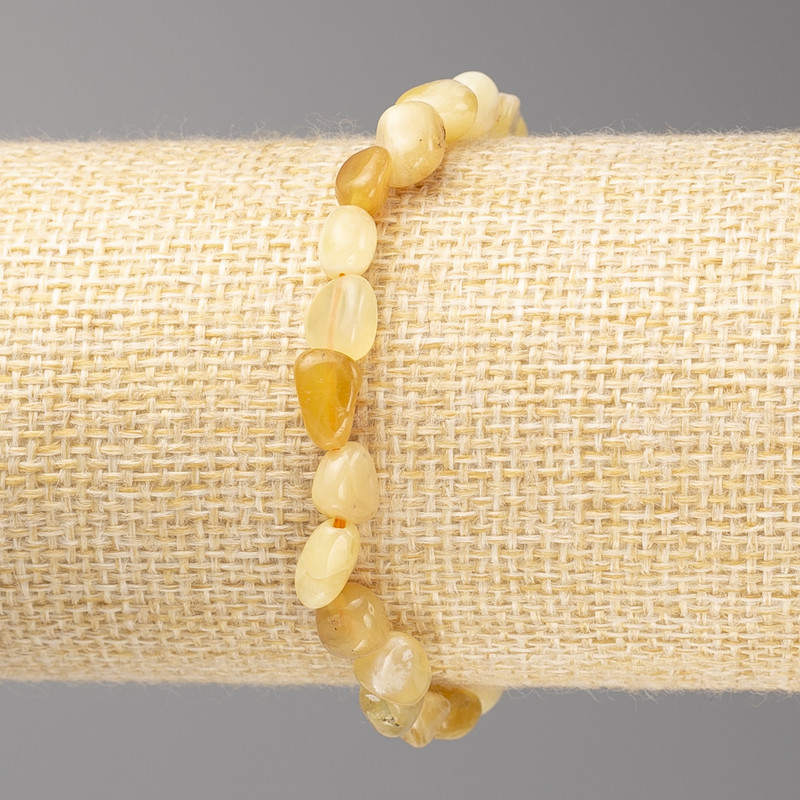 Bransoletka z cytrynu fasetowanego, średnica 7×7 mm ± na elastycznej gumce, długość 18 cm+