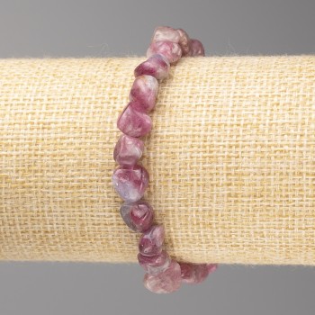 Bransoleta z fasetowanego turmalinu, średnica 8x8 mm, na gumce, długość 18 cm+