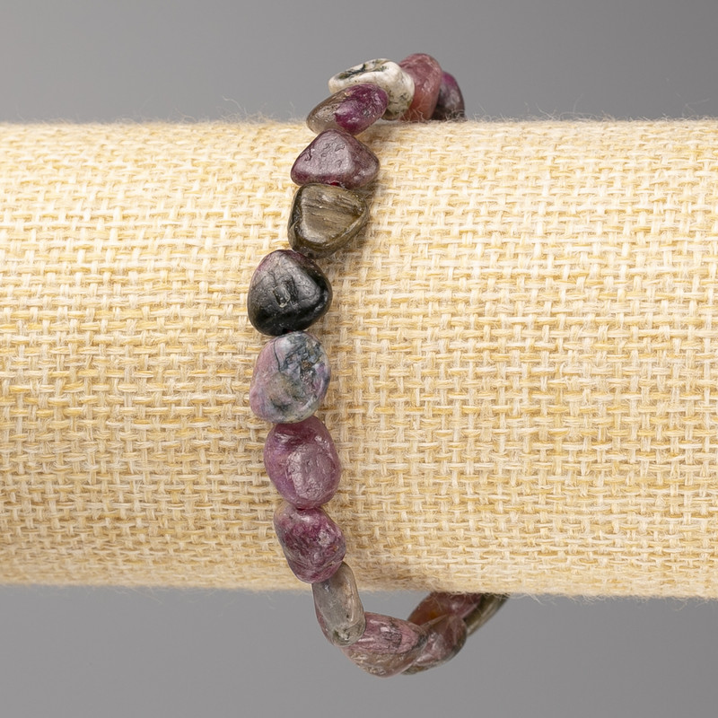 Bransoletka z turmalinu fasetowanego, średnica 10×12 mm ± na elastycznej gumce, długość 18 cm+