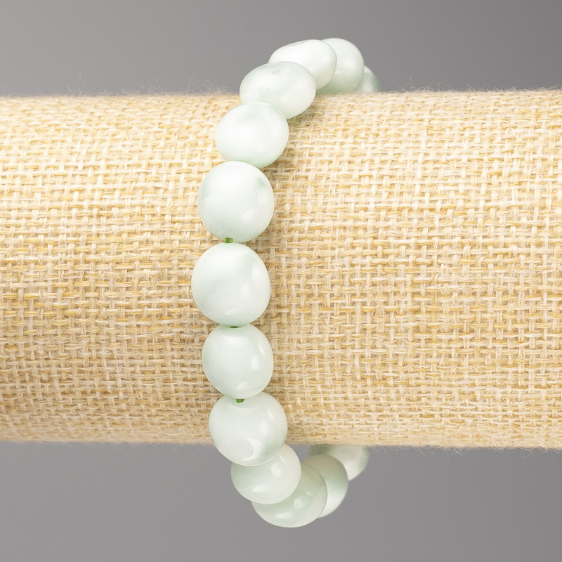 Bransoletka z kamienia Larimaru – fasetowane kuleczki, średnica 10×10 mm ±, na elastycznej gumce, długość 18 cm+
