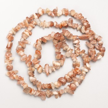 Koraliki z heliolitu – naturalny kamień, drobiny na żyłce, średnica 9×4 mm ±, długość 82 cm