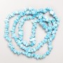 Koraliki turkusowe (kwarc sztuczny) drobiny na żyłce, średnica 7x3 mm, długość 86 cm