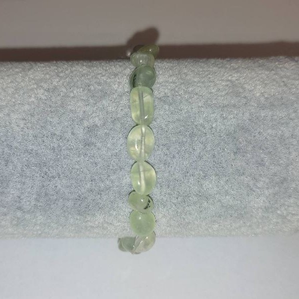 Bransoletka z prenitu – facetowanie, średnica 7×10 mm, długość 18 cm na elastycznej gumce