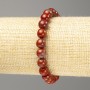Bransoletka z czerwonego jaspisu, naturalny kamień, gładkie kulki, średnica ok. 8,5 mm, długość 18 cm (elastyczna gumka)