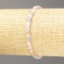 Bransoletka z morganitu, naturalny kamień, fasetowany sześcian 4×4 mm, długość 18 cm (elastyczna)