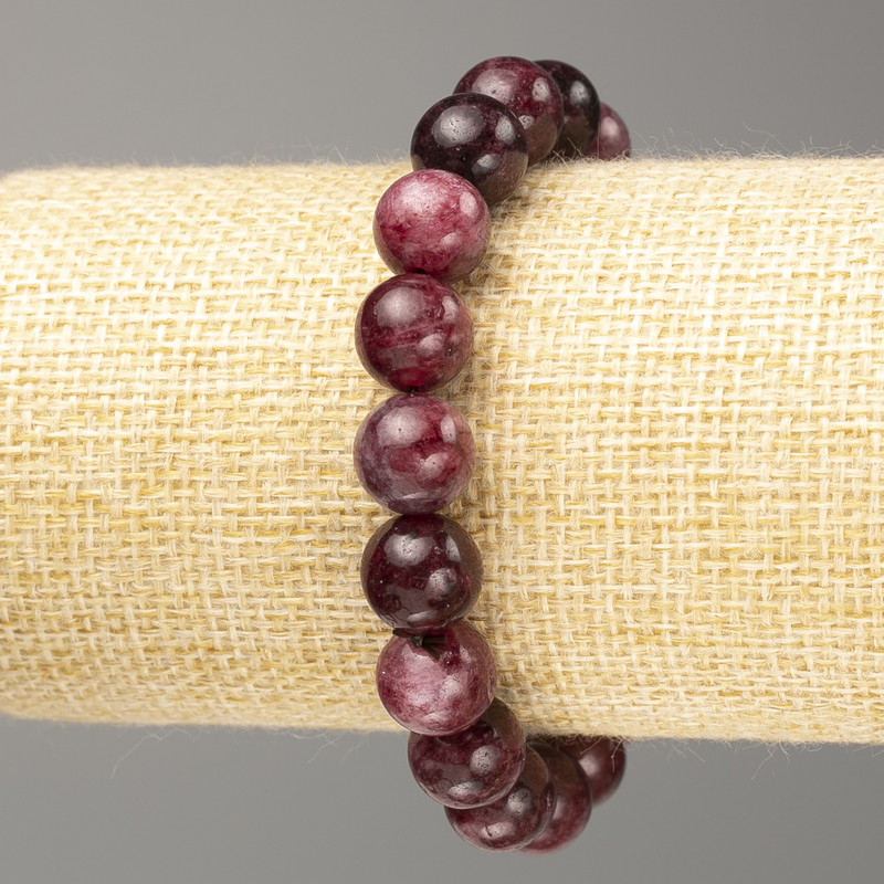 Bransoletka z turmalinu, gładkie kulki o średnicy 10 mm, długość 18 cm (rozciągliwa)