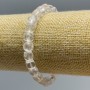 Bransoletka z górskiego kryształu, naturalny kamień, fasetowany sześcian, średnica 7,5 mm, długość 18 cm (rozciągliwa)