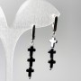 Kolczyki «Hematyt Krzyże», średnica 6,5×26 mm, długość 45 mm