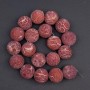 Kulki z gąbczastego korala naturalne, średnica 22 mm, długość 42 cm na żyłce