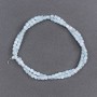 Koraliki tonowane w miętowym odcieniu perłowym, cylindryczne, średnica około 3,5 × 3,5 mm, długość 40 cm, na nitce