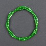 Koraliki tonowanego zielonego perłowego cylindra, średnica 3,5 × 3,5 mm, długość 40 cm, na żyłce