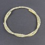Koraliki tonowanego żółtego perłowego, cylindryczne, średnica 3,5×3,5 mm, długość 40 cm na żyłce