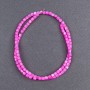 Koraliki z barwionej masy perłowej malinowy cylindryczny, średnica 3,5 x 3,5 mm, długość 40 cm ± na żyłce
