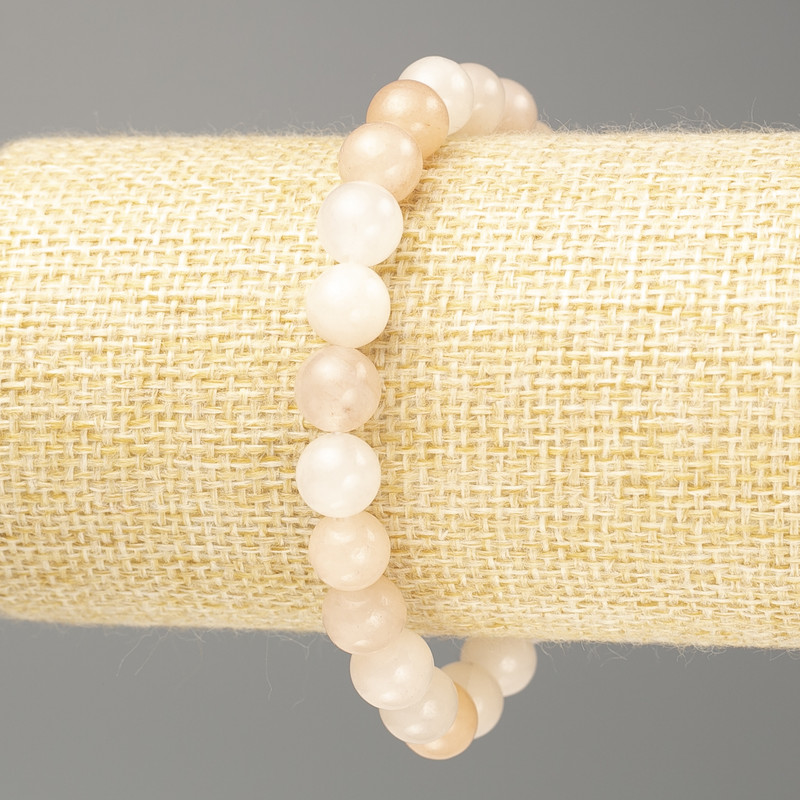 Bransoleta Selenit (sztuczny akryl) gładkie kulki, średnica 8 mm ±, długość 18 cm (rozciągliwa)