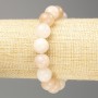 Bransoletka z selenitu ze sztucznego akrylu — gładkie kuleczki, średnica 12,5 mm, długość 18 cm (elastyczna)