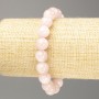Bransoletka z różowego kwarcu, naturalny kamień, gładkie kule o średnicy 10 mm, długość 18 cm (elastyczna)