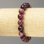Bransoletka z granatu - naturalny kamień, gładka kulka, średnica 10 mm, długość 18 cm (na elastycznej gumce)