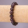 Bransoletka z ametystu na gumce, gładka kuleczka, średnica 8 mm, obwód 18 cm