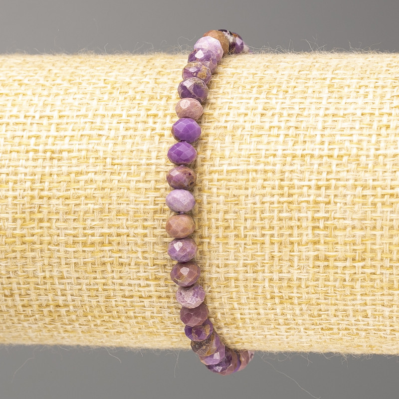 Bransoletka z naturalnego fosfosyderytu, fasetowane rondelki, wymiary około 5×3,5 mm, długość 18 cm (na elastycznej gumce)
