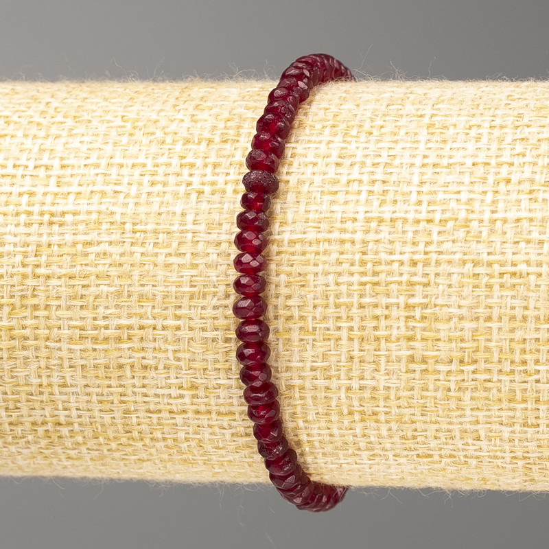 Bransoletka z kamienia turmalinu (sztuczny) fasetowane rondelki, średnica 4×2 mm, długość 18 cm (na elastycznej gumce)