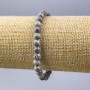 Bransoletka z szarego jaspisu oceanicznego (akryl sztuczny) — gładkie kuleczki o średnicy 6 mm, długość 18 cm (na elastycznej nici)