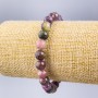 Bransoletka z turmalinem, naturalny kamień, gładka kula, średnica 8 mm, długość 18 cm (elastyczna)
