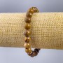 Bransoletka z jaspisu, drewniana gładka kulka, średnica 8,5 mm, długość 18 cm (rozciągliwa)