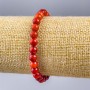 Bransoletka z sztucznego koralu (gładkie kulki), średnica 6 mm, długość 18 cm (na elastycznej gumce)